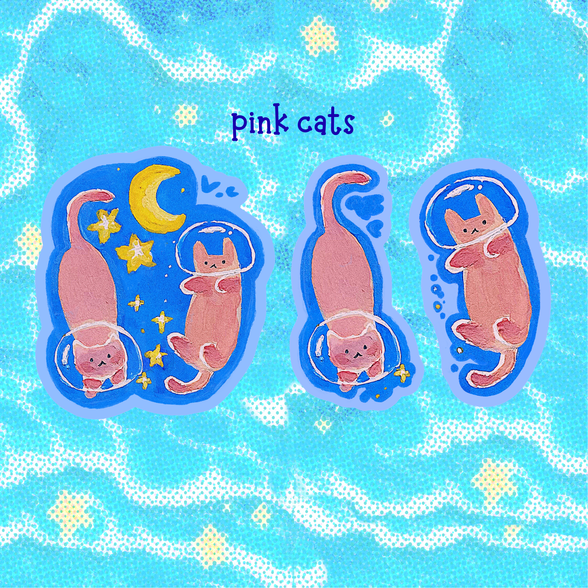 Pink Cats - Sticker