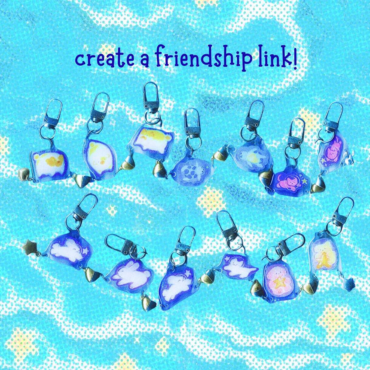 Friendship Link - Heart Charms