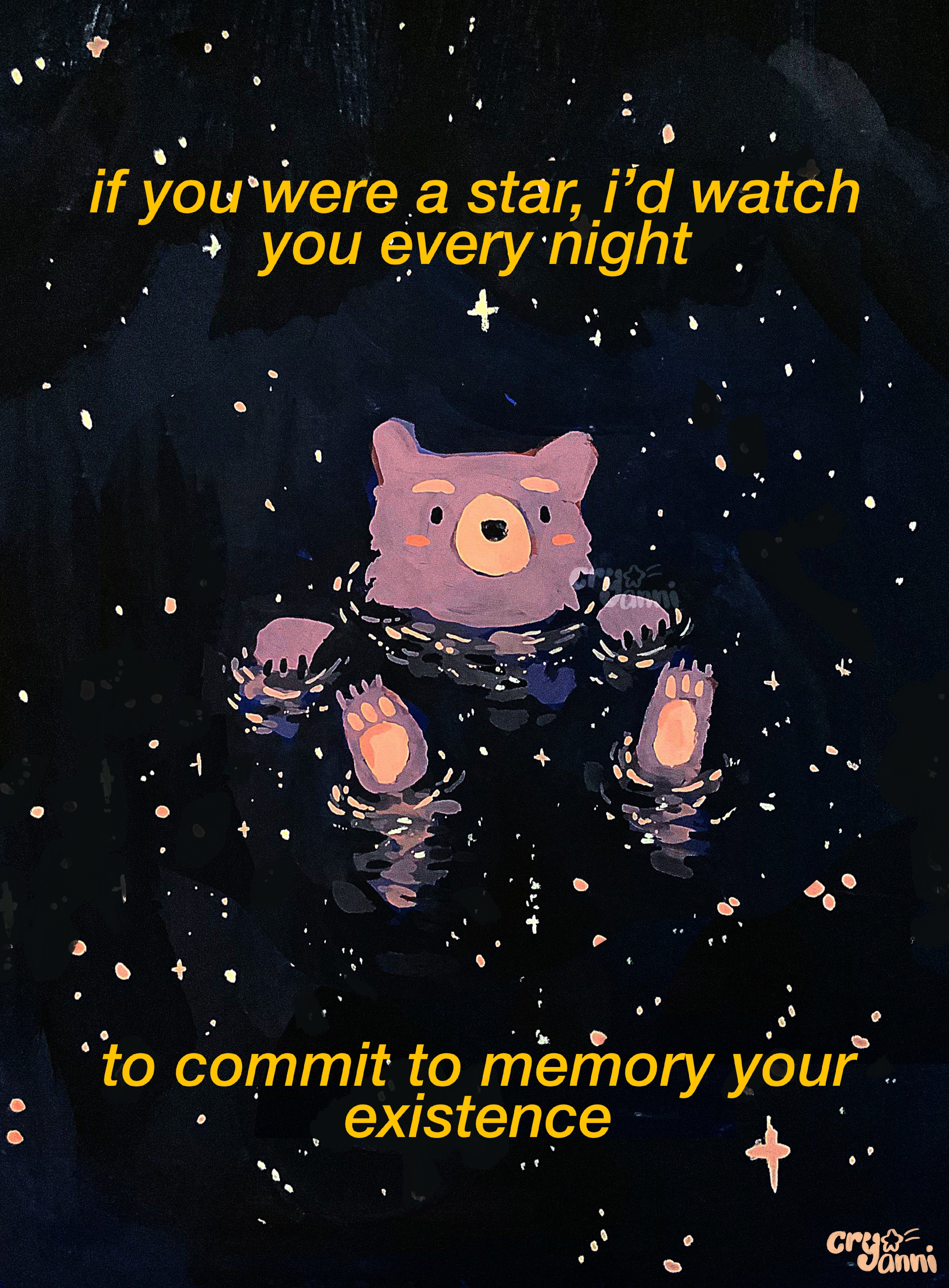 Space Bear - Tall Print