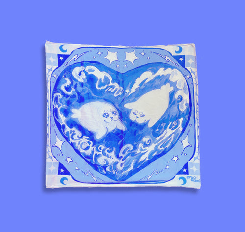 Heart Seals - Silk Scarf