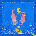 Space Cats - Silk Scarf