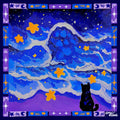 Night Waves - Silk Scarf