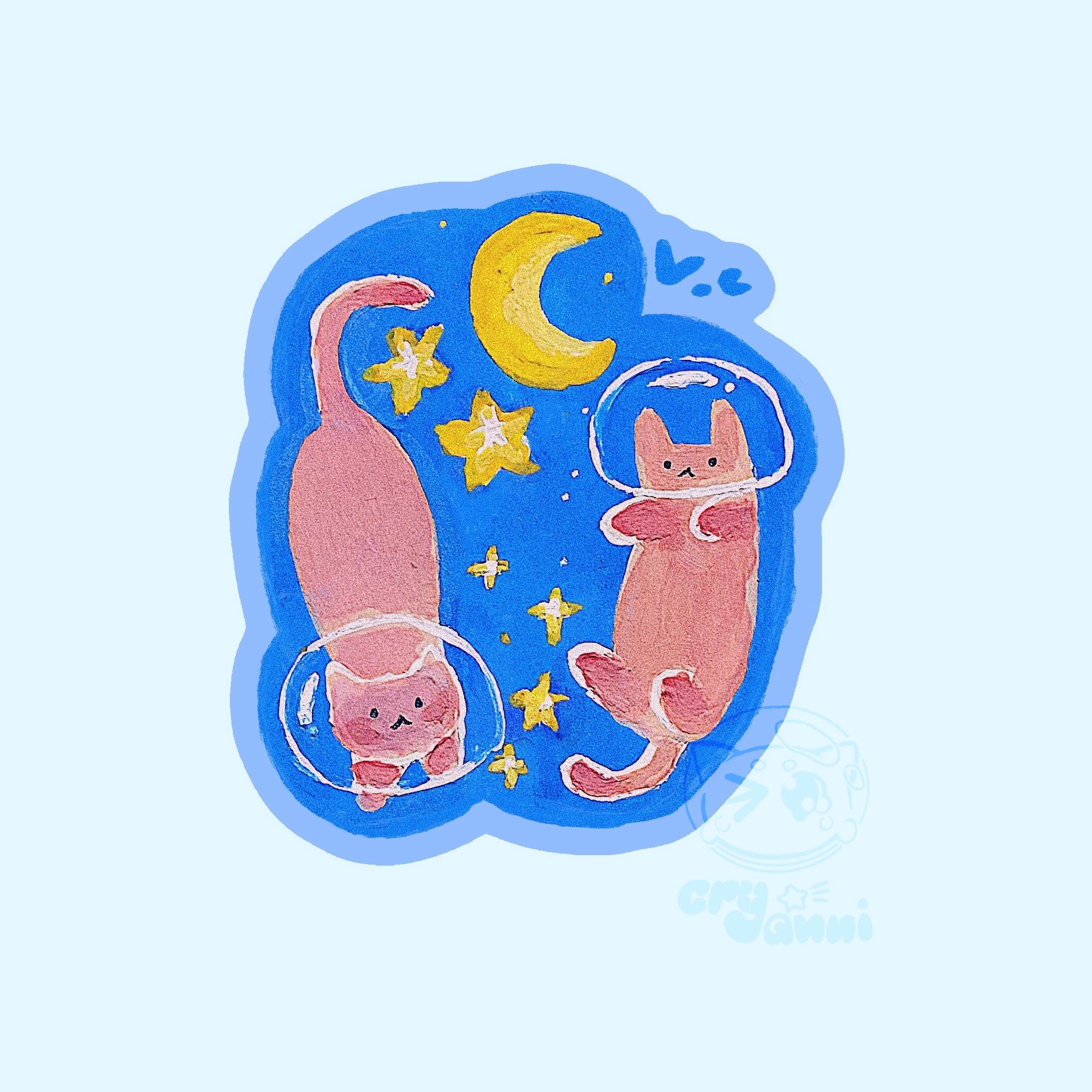 Pink Cats - Pair Sticker