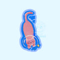 Pink Cats - Left Sticker