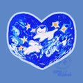 White Cat & Bunny - Pair Sticker