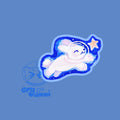 White Cat & Bunny - Left Sticker