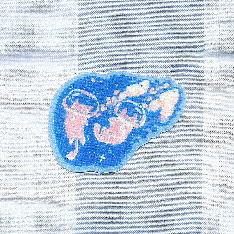 Light Peach Cats - Pair Sticker