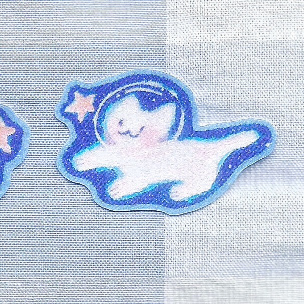 White Cat & Bunny - Right Sticker