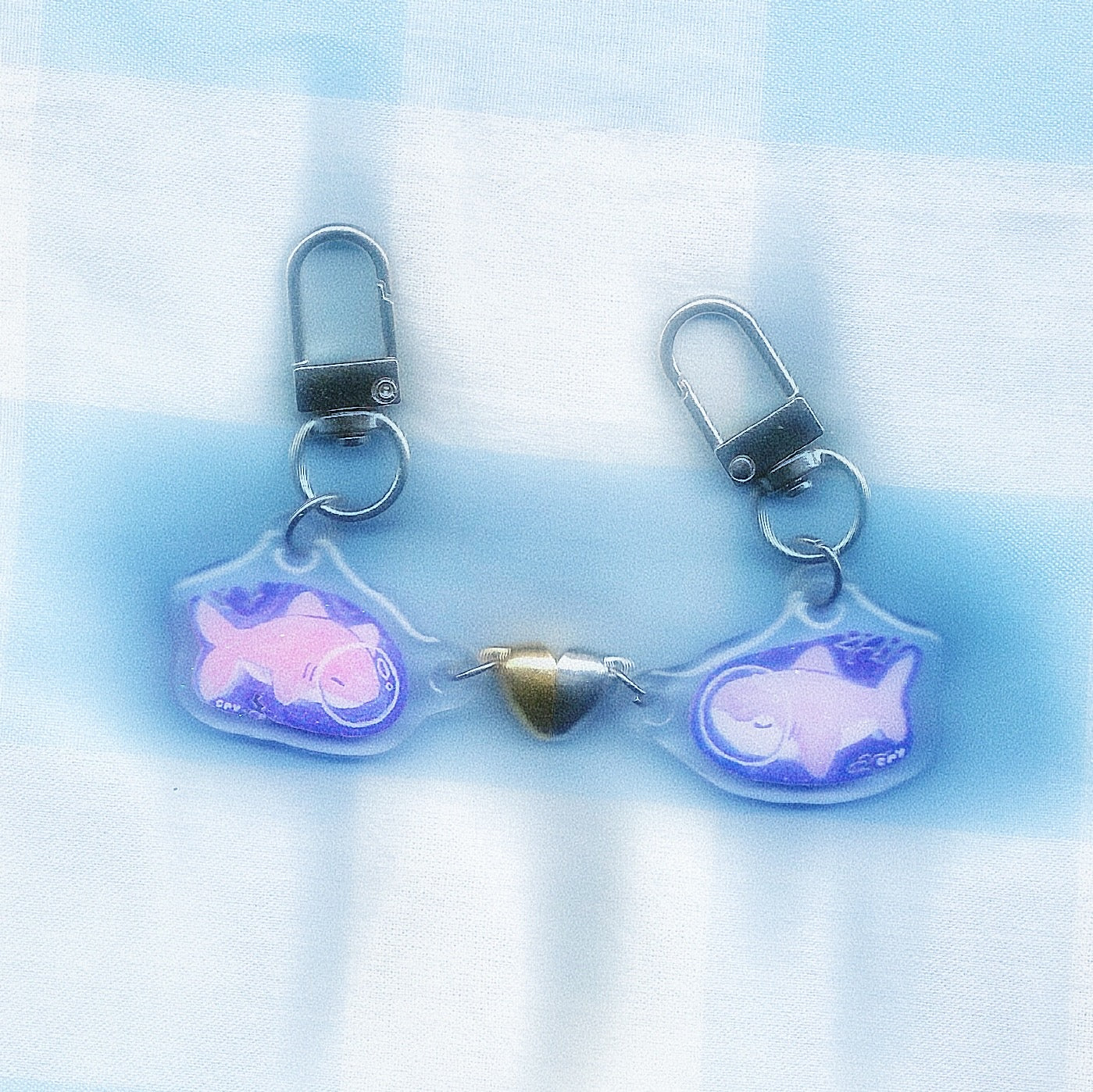 Sharks - Heart Charms