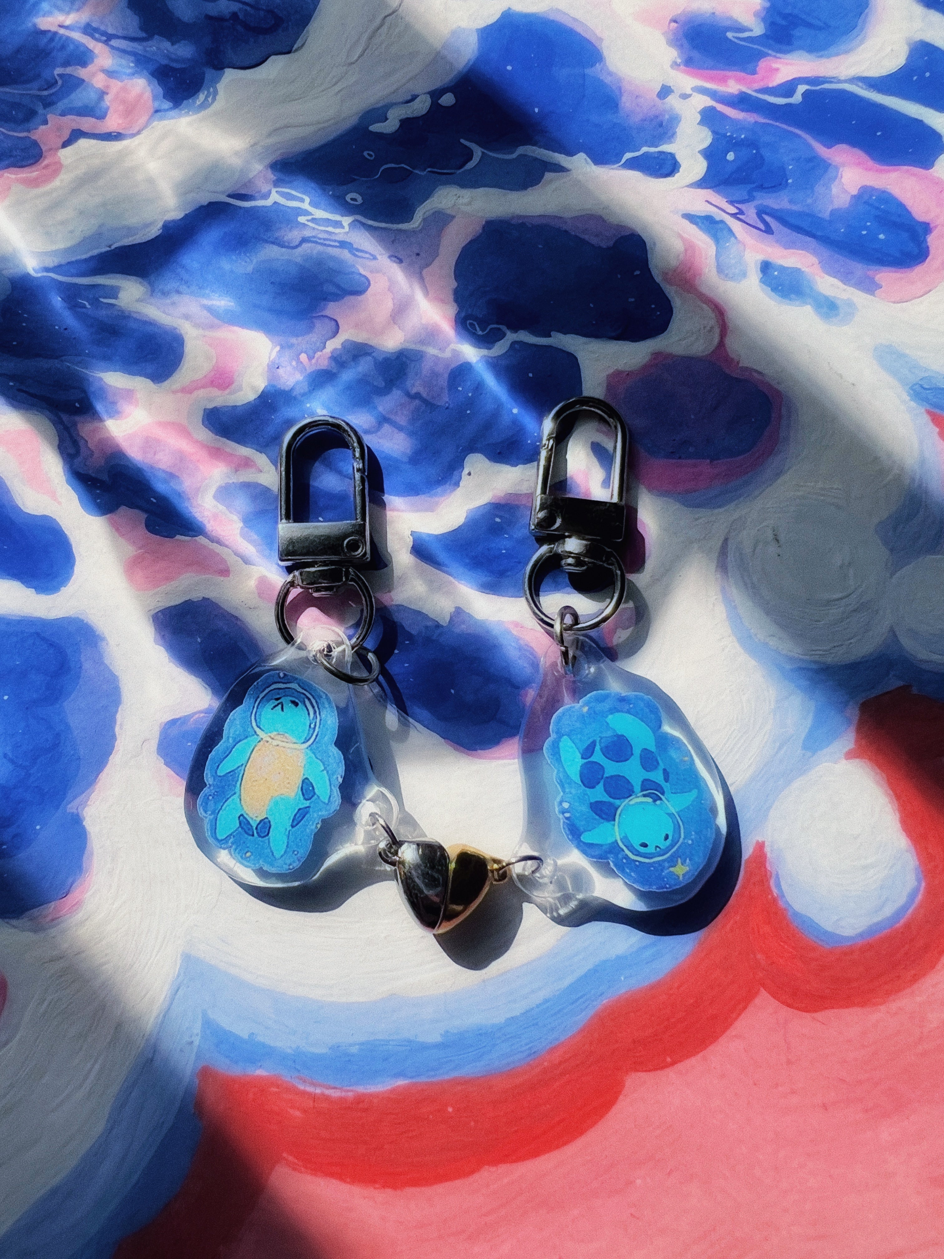 Turtles - Heart Charms